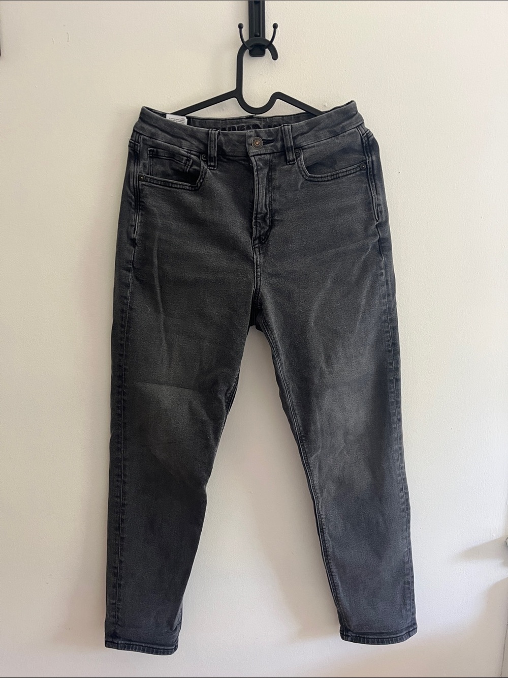 Black Washed High-Rise Slim Jeans